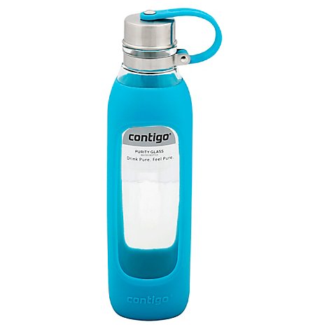 Contigo Purity Glass No Plastic Water Bottle 20 Oz BPA Scuba Teal #73607 for sale online 