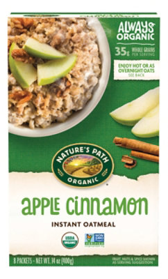 Nature's Path Organic Apple Cinnamon Instant Oatmeal- 14 Oz - Image 2