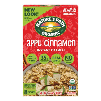 Nature's Path Organic Apple Cinnamon Instant Oatmeal- 14 Oz - Image 3