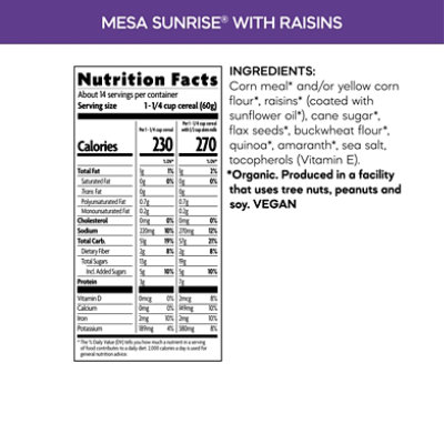 Nature's Path Mesa Sunrise Organic Gluten Free With Raisins Breakfast Cereal - 29.1 Oz - Image 3