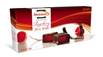 Manischewitz Raspberry Flavored Dark Chocolate Jell Bars - 6 Oz - Image 1