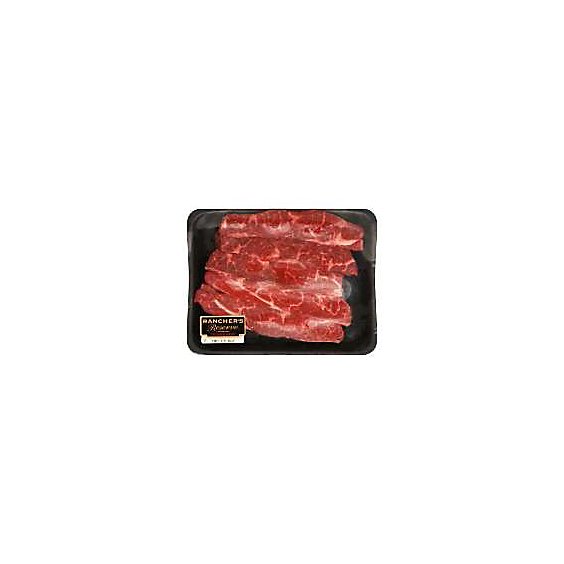 Meat Service Counter Beef Chuck Flanken Style Ribs Marinated Contains 7% Solution - 2.50 LB