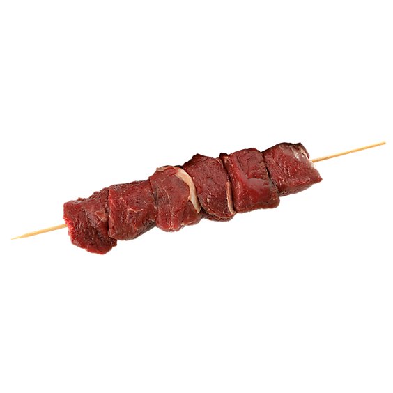 Meat Counter Kabobs Beef Choice Beef Marinated Service Case 1 Count - 0.75 LB