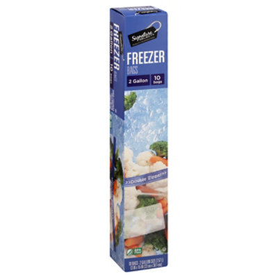 Ziploc® Brand Freezer Bags, Two Gallon, 10 Count 