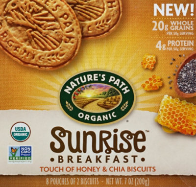 Natures Path Organic Breakfast Biscuits Touch of Honey & Chia - 7 Oz - Image 2