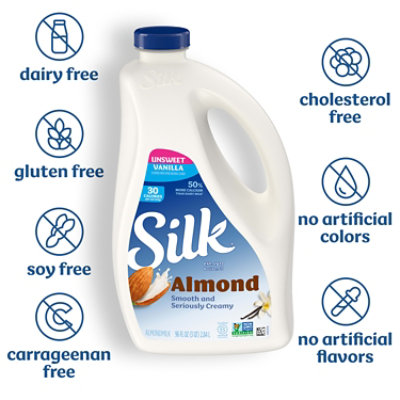 Silk Unsweetened Vanilla Almond Milk - 96 Fl. Oz. - Image 5