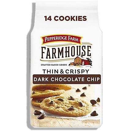 Pepperidge Farm Farmhouse Cookies Thin & Crispy Dark Chocolate Chip - 6.9 Oz - Image 2
