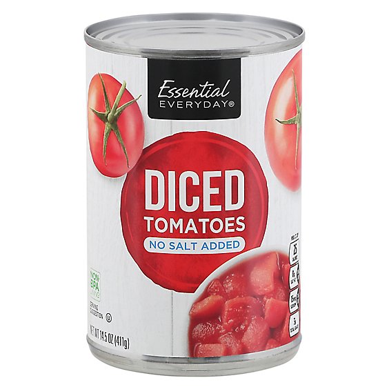 Essential Everyday Tomatoes Diced No Salt Added - 14.5 Oz