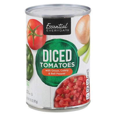Essential Everyday Tomatoes Diced With Green Pepper Celery Onion 14.