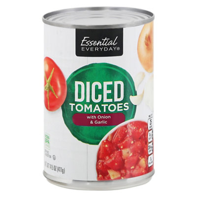 Essential Everyday Tomatoes Diced With Garlic & Onion 14.5 Oz