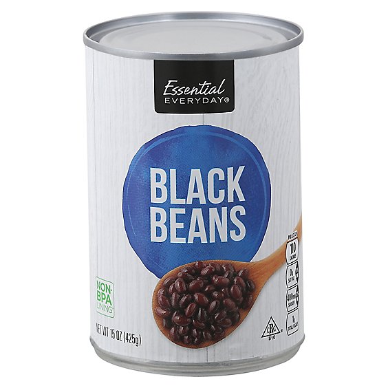 Essential Everyday Beans Black - 15 Oz