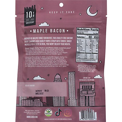 Louisville Maple Bacon Vegan Jerky - 3 Oz - Image 3