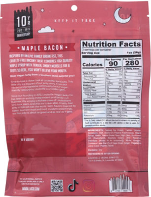 Louisville Maple Bacon Vegan Jerky - 3 Oz - Image 6