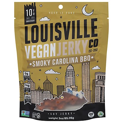 Louisville Carolina Bbq Vegan Jerky - 3 Oz - Image 1