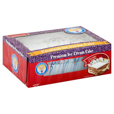 Cake Ice Cream Small Sheet Chocolate & Vanilla - 80 Oz