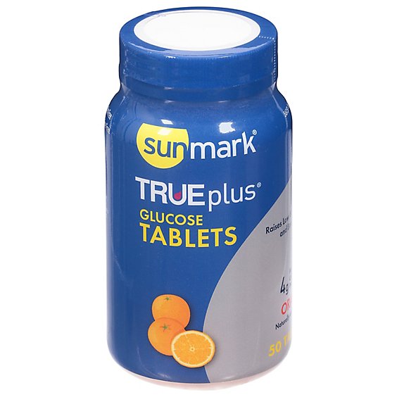 Sun Mark Trueplus Orange Glucose Tabs 50 Ct - 50 Count