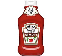 Heinz Simply Tomato Ketchup with No Artificial Sweeteners Bottle - 44 Oz