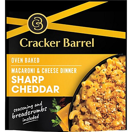 Cracker Barrel Macaroni & Cheese Dinner Oven Baked Sharp Cheddar Pouch - 12.3 Oz - Image 1