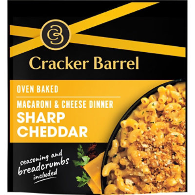 Cracker Barrel Sharp Cheddar Oven Baked Macaroni & Cheese Dinner Pouch - 12.3 Oz