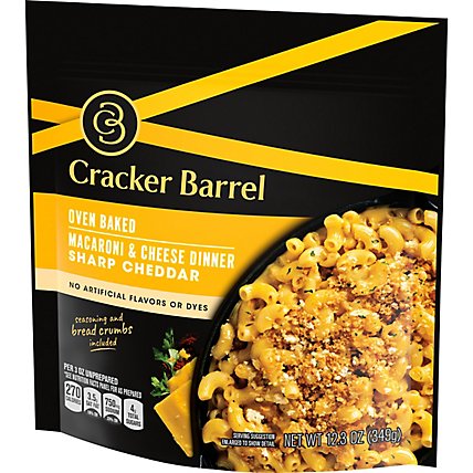 Cracker Barrel Macaroni & Cheese Dinner Oven Baked Sharp Cheddar Pouch - 12.3 Oz - Image 4