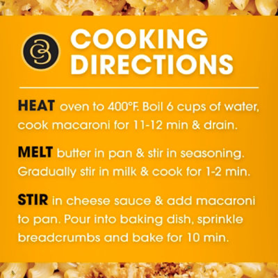 Cracker Barrel Sharp Cheddar Oven Baked Macaroni & Cheese Dinner - 12.3 Oz - Image 6