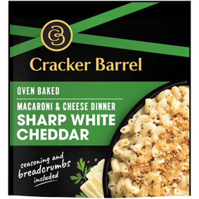 Cracker Barrel Sharp White Cheddar Oven Baked Macaroni & Cheese Dinner Pouch - 12.3 Oz - Image 1