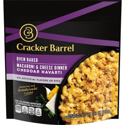 Cracker Barrel Cheddar Havarti Oven Baked Macaroni & Cheese Dinner Pouch - 12.3 Oz - Image 5