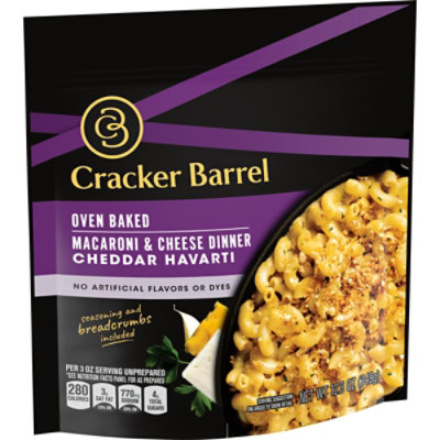 Cracker Barrel Cheddar Havarti Oven Baked Macaroni & Cheese Dinner Pouch - 12.3 Oz - Image 3