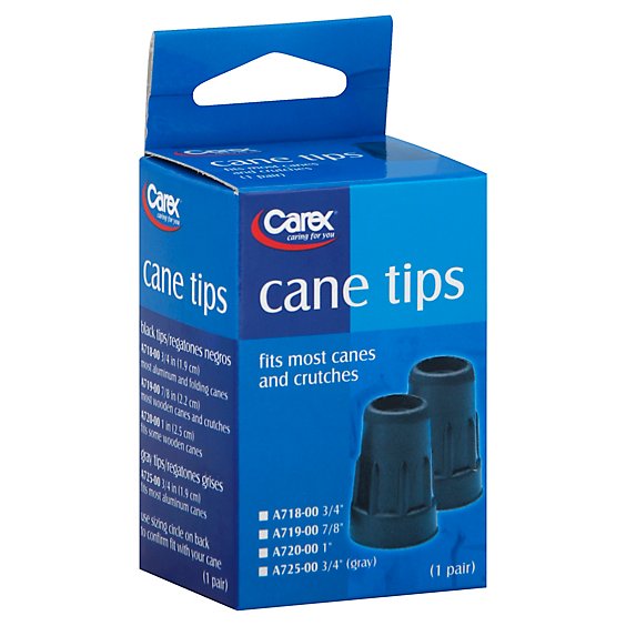 Carex Cane Tips Gray 3/4 In - Each