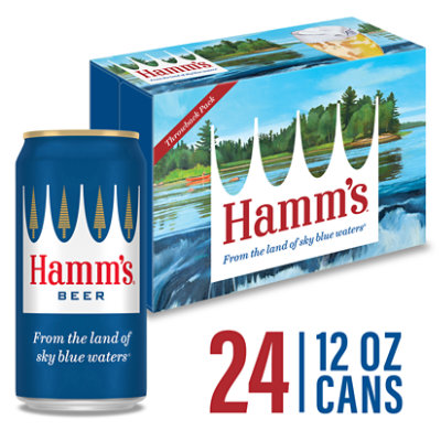 Hamm's Beer American Style Lager 4.7% ABV Cans - 24-12 Fl. Oz.