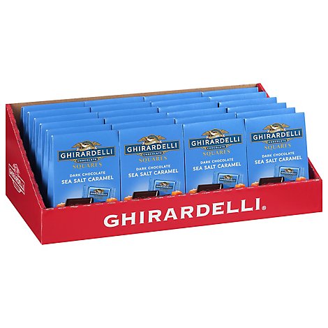 Ghiaradelli Extra Small Sub Dark Sea Salt Caramel Squares - 1 Oz