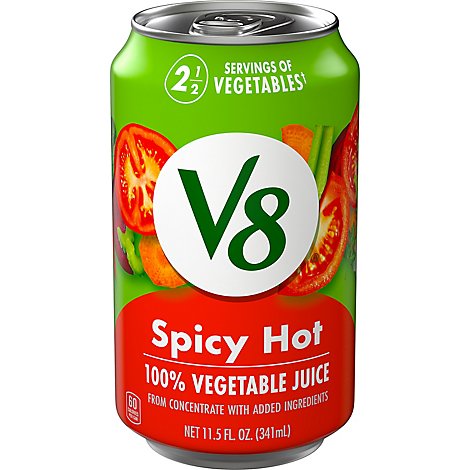 V8 Vegetable Juice Spicy Hot Can - 11.50 Oz