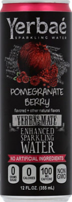 Yerbae Sparkling Water Enhanced Pomegranate Berry - 12 Fl. Oz. - Image 2