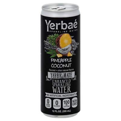 Yerbae Sparkling Water Enhanced Pineapple Coconut - 12 Fl. Oz.