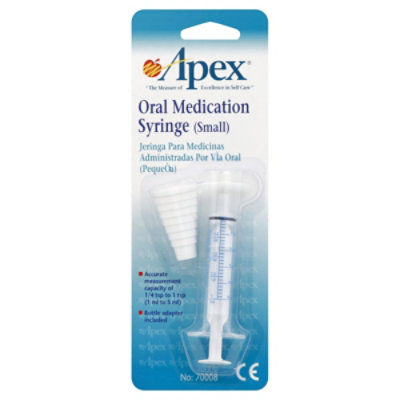 Apex Oral Syringe Small - Each - Image 1
