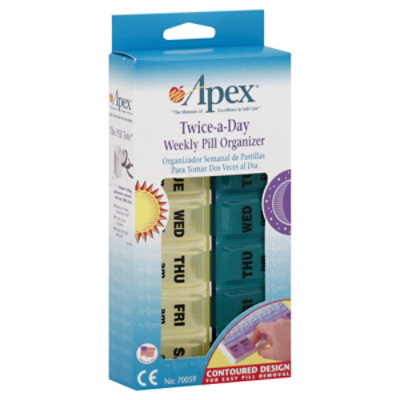 Apex Medical Pill Organizer Twice-a-day Weekly Part No.70059b