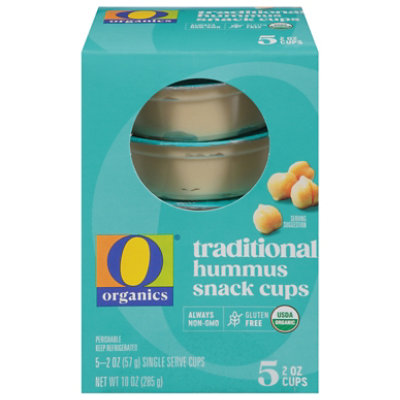 O Organics Traditional Hummus Snack Cups - 5-2 Oz