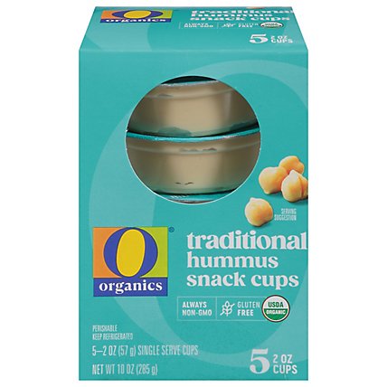 O Organic Traditional Hummus Snack Cups - 5-2 Oz. - Image 3