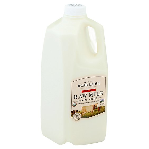 Organic Pastures Grade A Raw Whole Milk - Half Gallon
