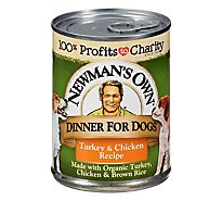 Newmans Own Dog Food Dinner Turkey & Chicken Recipe Can - 12.7 Oz