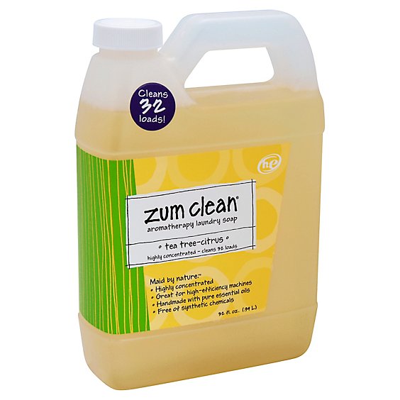 Zum Clean Laundry Soap Aromatherapy Tea Tree Citrus Jug - 32 Fl. Oz.