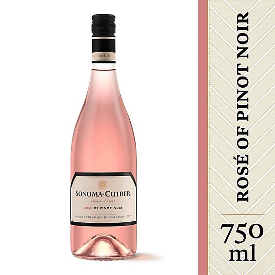 Sonoma-Cutrer 2019 Rose of Pinot Noir Wine 23.8 Proof Bottle - 750 Ml