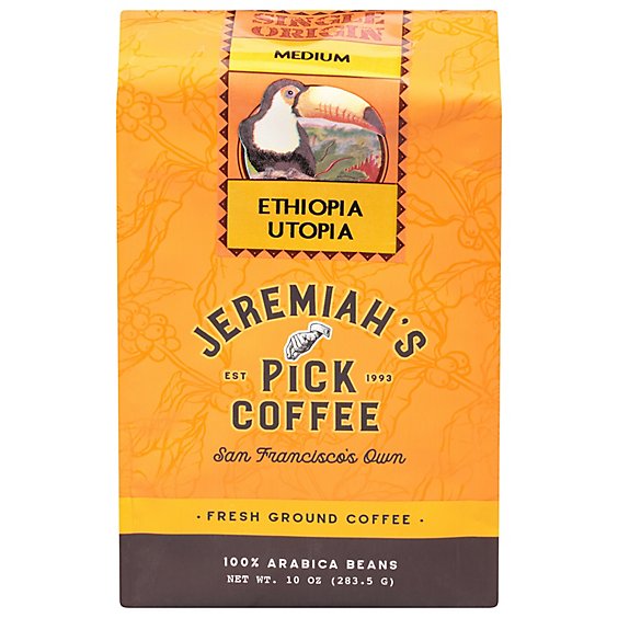 Jeremiahs Pick Coffee Single Origin Ground Medium Dark Roast Malawi Mapenga - 10 Oz