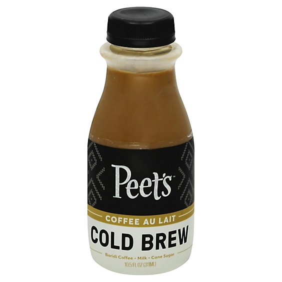 Peets Cold Brew Coffee Au Lait - 10.5 Fl. Oz.