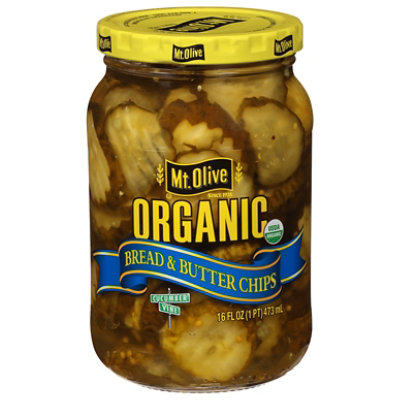 Mt. Olive Organic Pickles Bread & Butter Chips Fresh Pack - 16 Fl. Oz. - Image 2