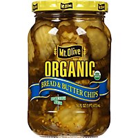 Mt. Olive Organic Pickles Bread & Butter Chips Fresh Pack - 16 Fl. Oz. - Image 2