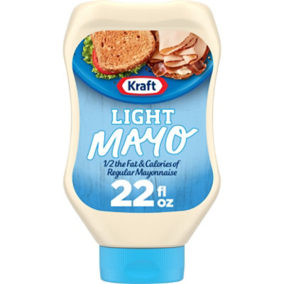 Kraft Light Mayo with 1/2 the Fat & Calories of Regular Mayonnaise Bottle - 22 Fl. Oz. - Image 1