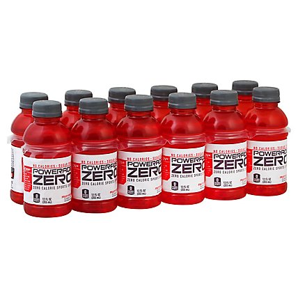 POWERADE Sports Drink Electrolyte Enhanced Zero Sugar Fruit Punch - 12-12 Fl. Oz. - Image 1