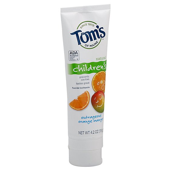 Toms Of Maine Toothpaste Anticavity Outrageous Orange Mango - 4.2 Oz