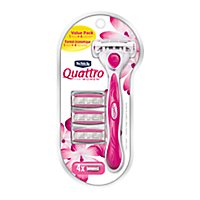 Schick Quattro for Women Value Pack With 1 Razor and 4 Razor Blade Refills - Each - Image 1